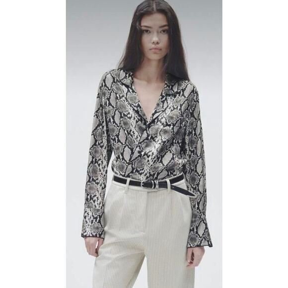 Vintage Surinam Silk Python Relaxed Button Down Blouse - Picture 9 of 10